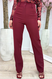 Straight leg pantalon - Bordeaux