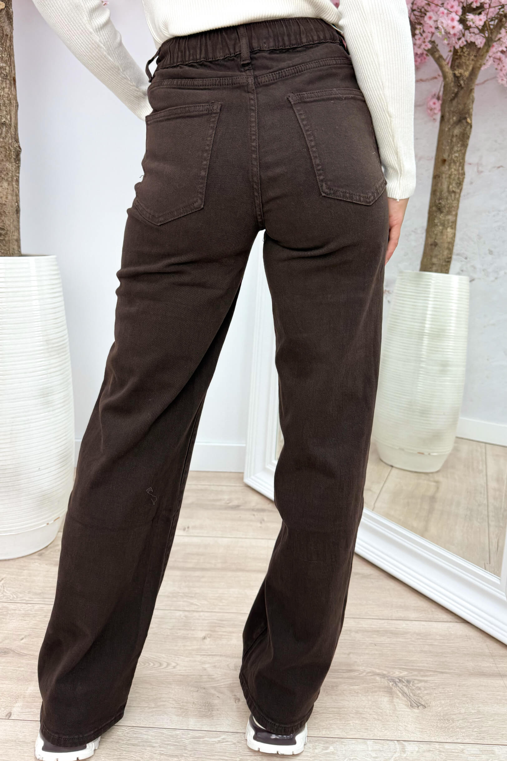Choco bow jogg jeans - Bruin