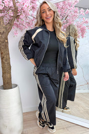 Match my stripes co-ord - Zwart