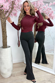 Night out crepe body - Bordeaux