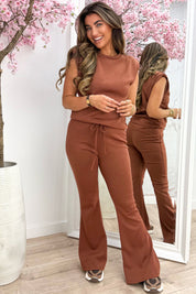 Statement comfy co-ord - Cognac
