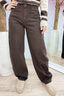 Balloon fit full length jeans - Bruin
