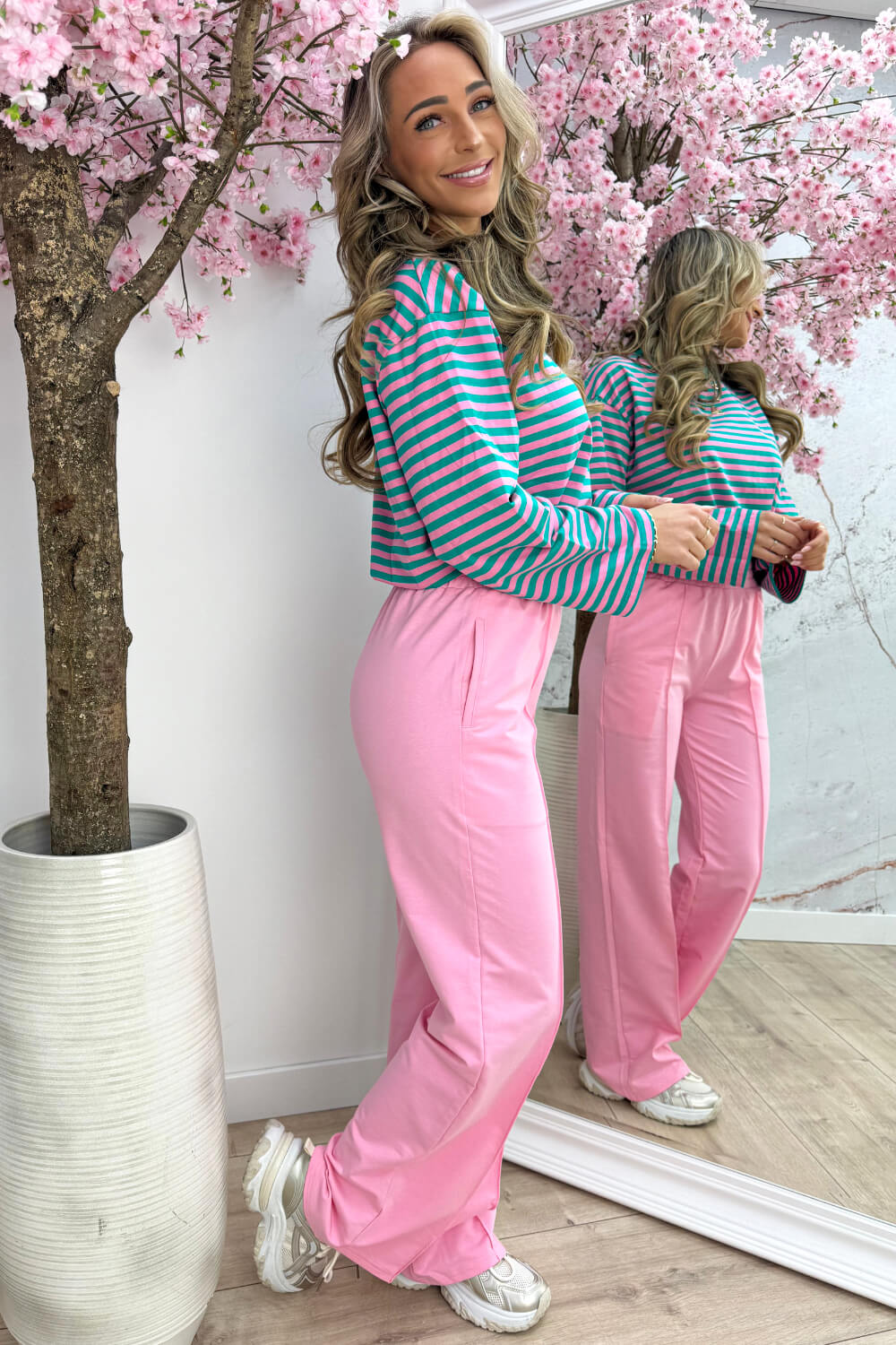 Stripe it easy topje - Groen