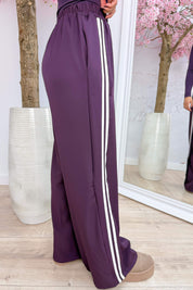 On the right track pants - Berry purple