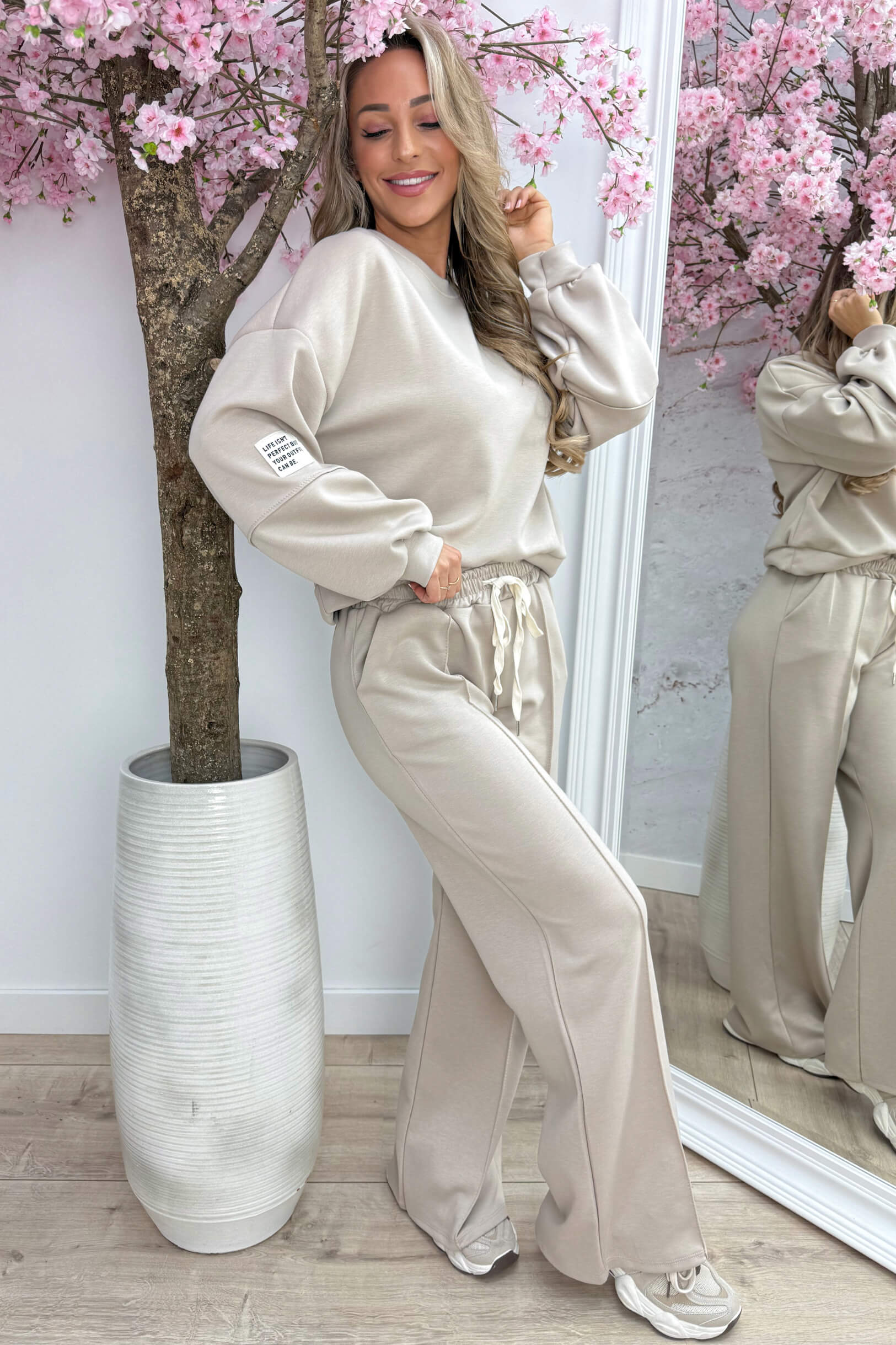 Perfect embleem comfy co-ord - Beige