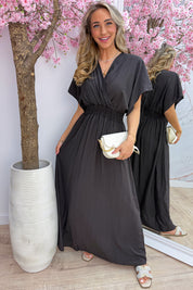 Verona elastic maxi dress - Bruin