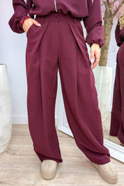 She means business pantalon - Bordeaux
