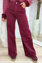 Timeless wide leg jeans - Bordeaux