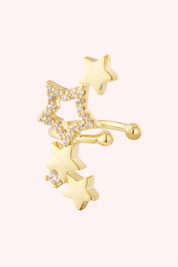 Diamond stars earcuff - Goud
