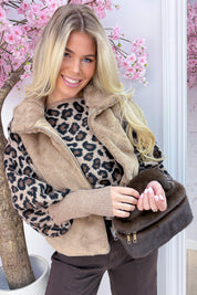 Fur the love of it gilet - Taupe