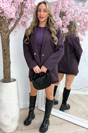 Oversized diamond blazer - Berry purple