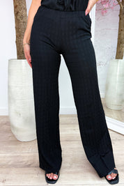 Pattern party pants - Zwart