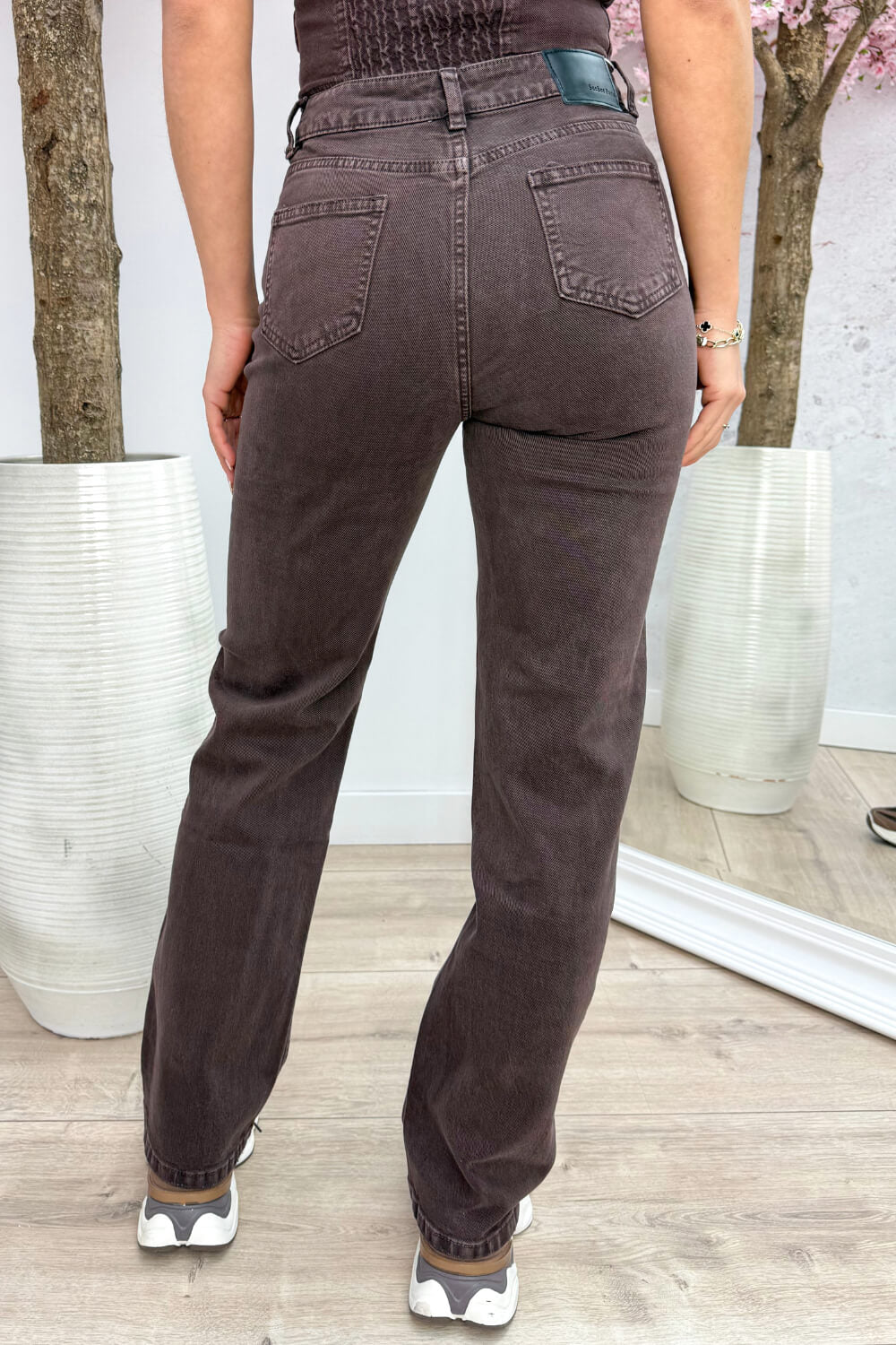 Studded jeans - Bruin