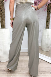 Glitter girl pantalon - Lt. taupe