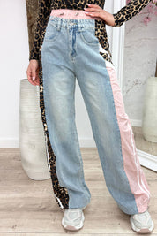 Leopard double jeans - Jeans blue