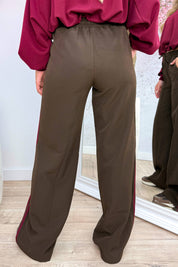 Yours to keep stripe trousers - Bordeaux