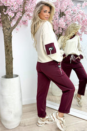 Choice embleem comfy co-ord - Bordeaux