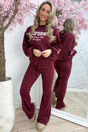 California LA comfy co-ord - Bordeaux