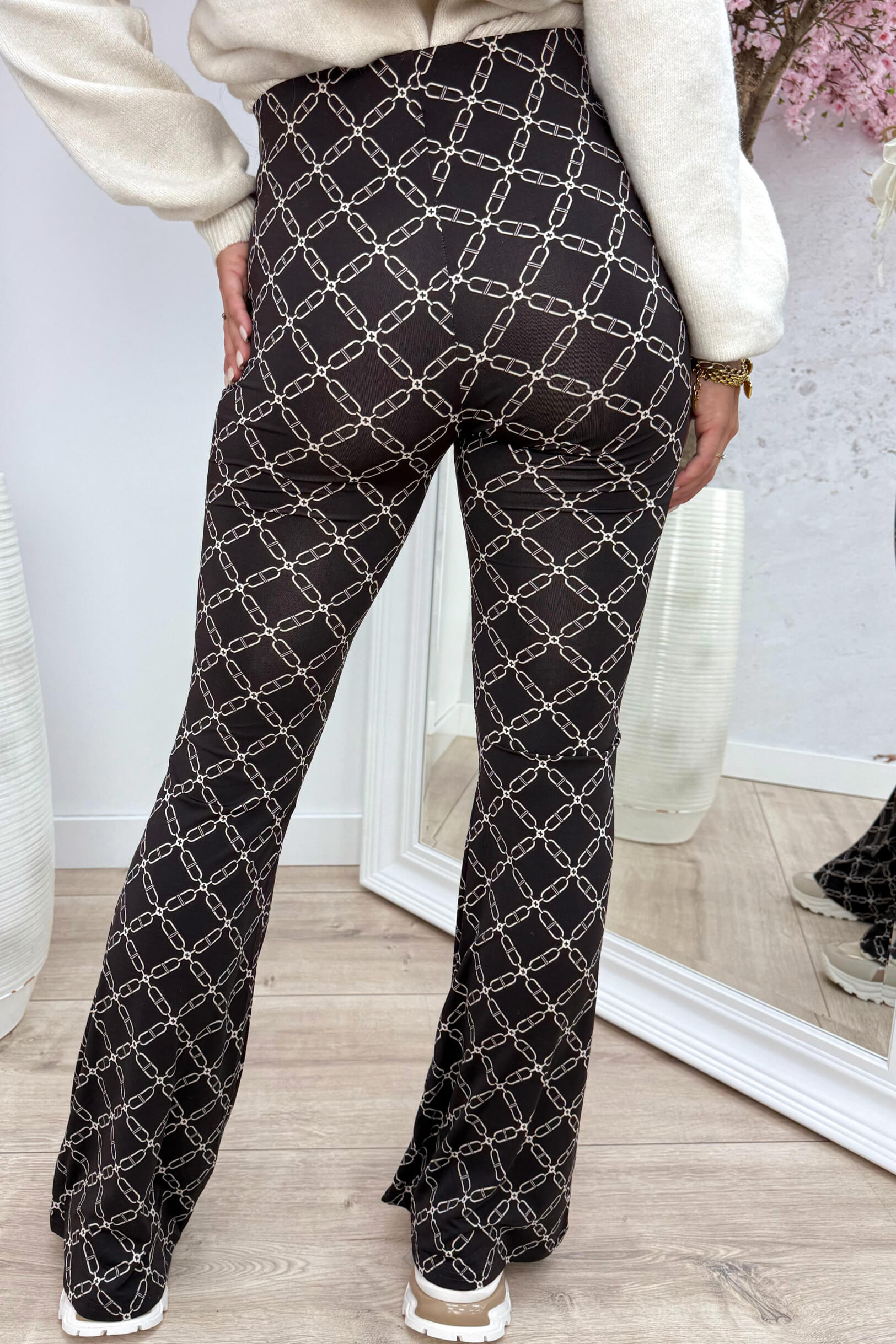 Cable travel flair pants - Bruin