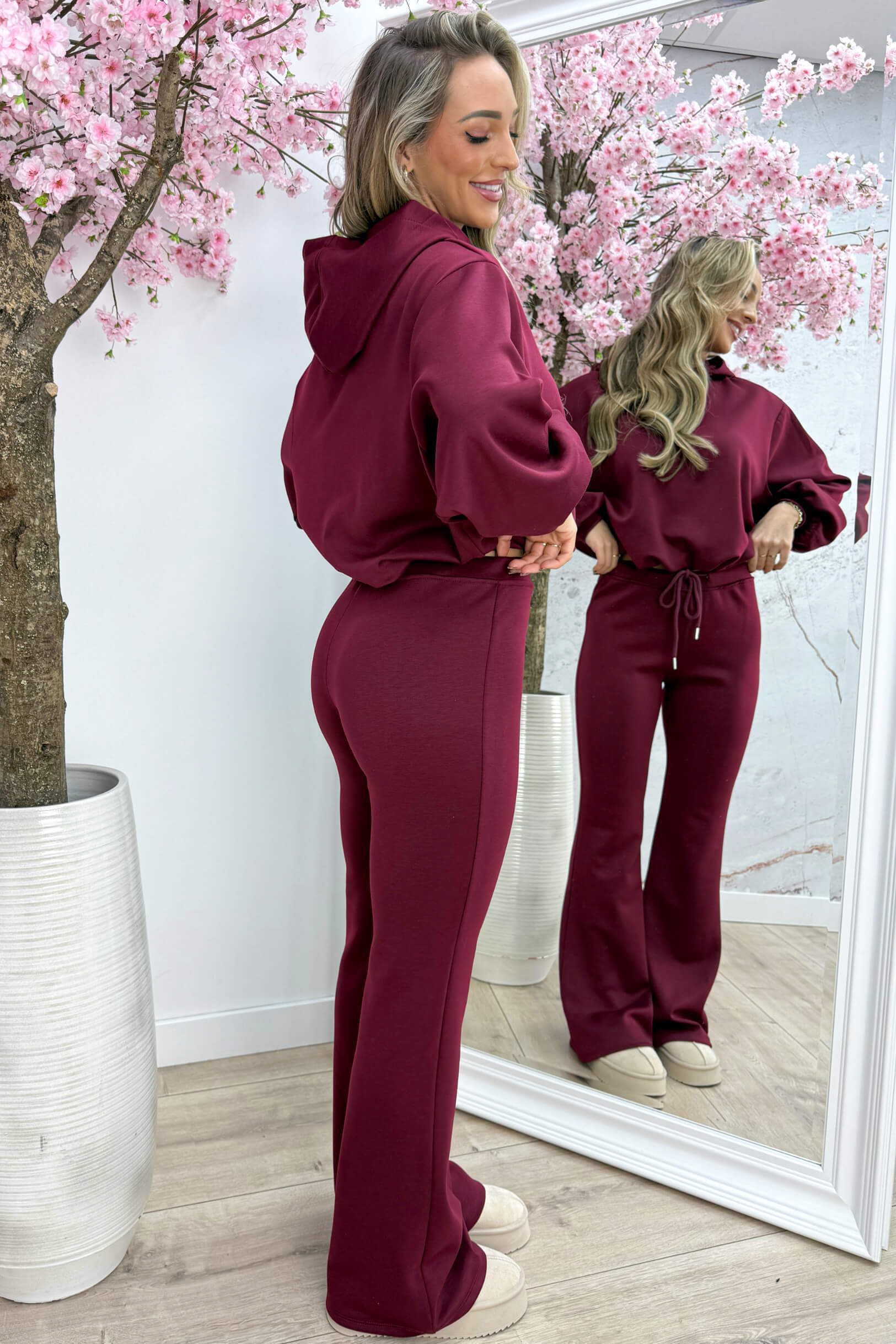 Chill mode comfy co-ord - Bordeaux