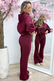 Chill mode comfy co-ord - Bordeaux