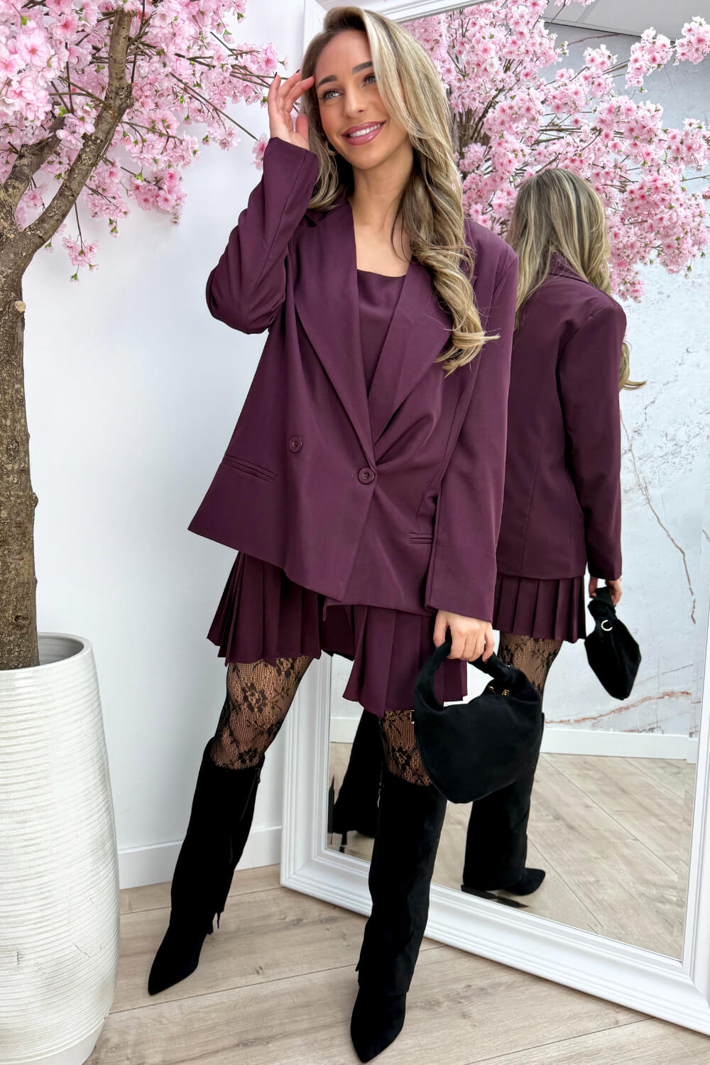 All in one co-ord dress - Bordeaux