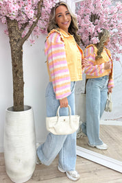 Ruffle denim gilet - Oranje