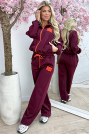 Neon perfect embleem comfy co-ord - Bordeaux