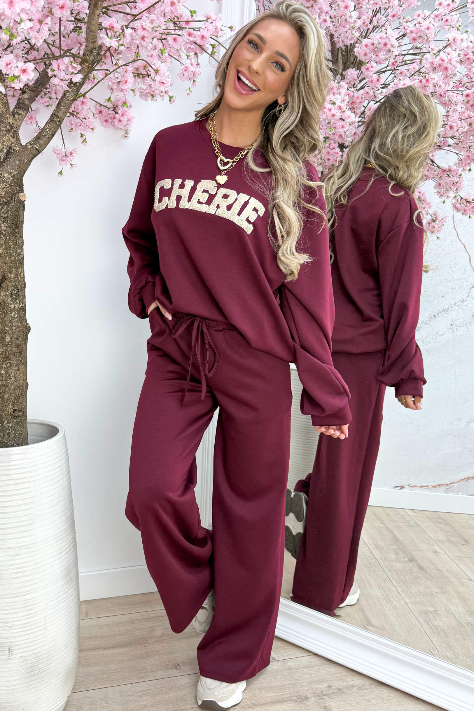 Cherie comfy co-ord - Bordeaux