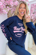 Brooklyn baby star sweater - Navy