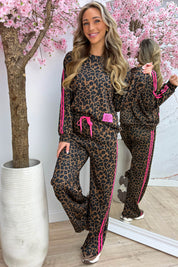 Leopard perfect embleem comfy co-ord - Zwart