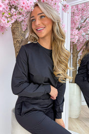 Comfy in diamonds sweater - Zwart
