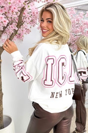 Chicago Oversized Sweater - White