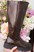 Chunky city boots - Bruin