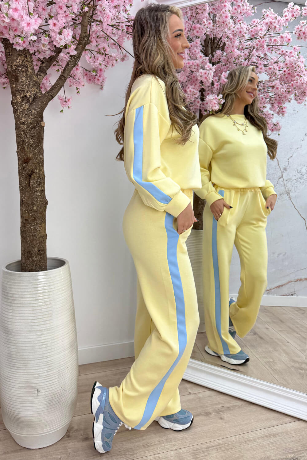 Stripe comfy co-ord - Geel