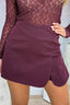 Essential split skort - Bordeaux