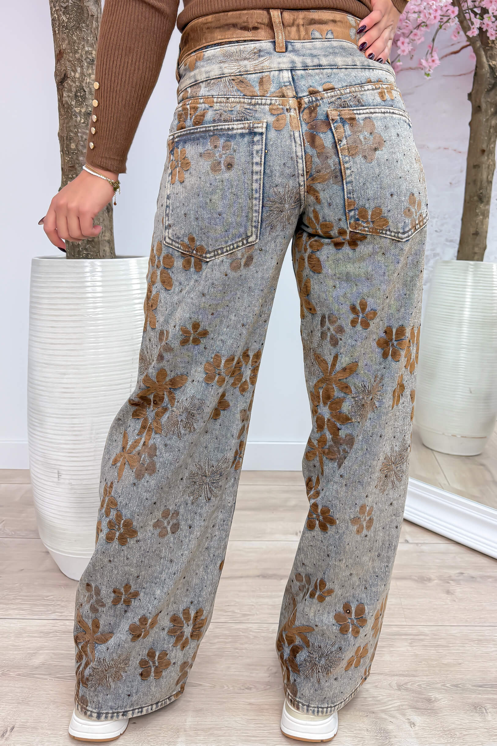 Twice as bloomy straight leg jeans - Camel