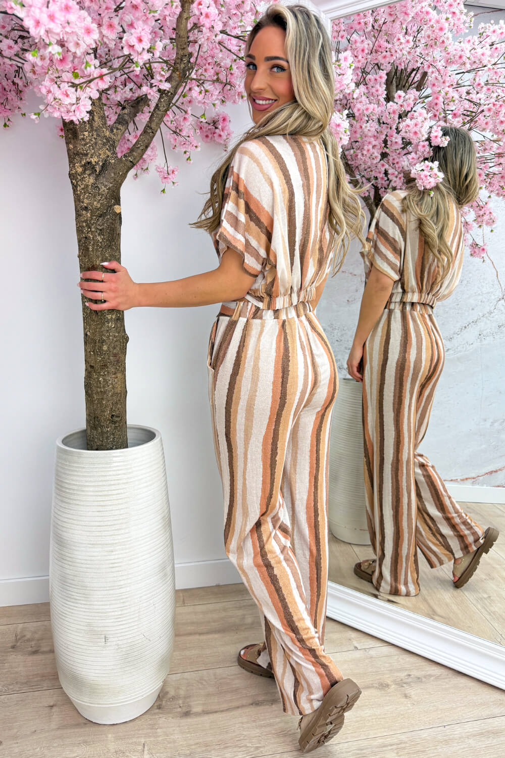 Coconut lurex co-ord - Beige