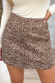 Jupe-short Bambi aspect suède - Camel