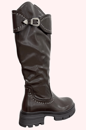 Studded leather boots - Bruin