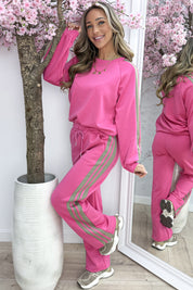 Stripe supreme co-ord - Fuchsia