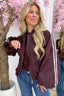 Need it now stripe bomber - Bordeaux