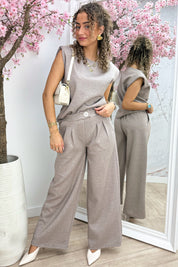 Looking cute but comfy co-ord - Lt. taupe
