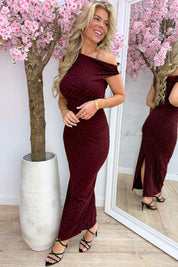 Sparkle and shine maxi dress - Bordeaux
