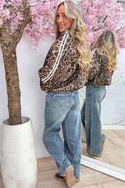 Puffy wild spots bomber - Camel