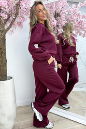 Perfect embleem comfy co-ord - Bordeaux