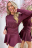 Robe fleurie unique - Bordeaux
