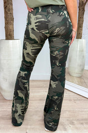 Camo travel flair pants - Taupe