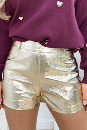 Metallic short - Goud