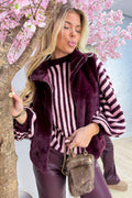 Fur the love of it gilet - Bordeaux